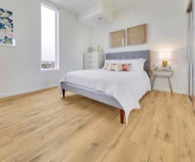 Barcelona waterproof SPC vinyl flooring shown in a bright open room