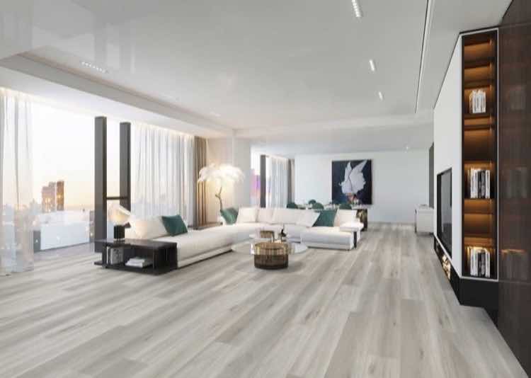 Paris SPC vinyl flooring shown in a room setting